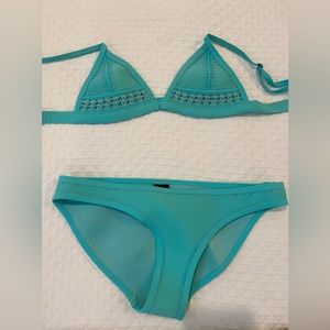 Triangl Swimwear Crochet Neoprene Bikini Set